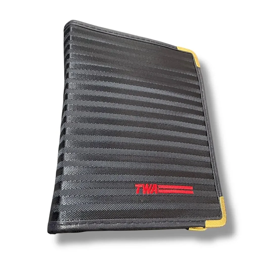 TWA Airlines Royal Ambassador Travel Kit Address Book Pen Pencil Calculator